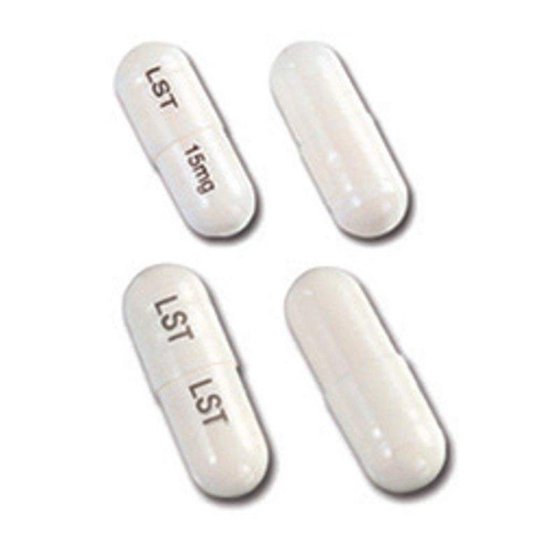 자주 묻는 질문 (FAQ) 관련 이미지 - LST 15mg이 표기된 흰색 캡슐형 약품입니다. 주로 경구 투여용으로 사용되며, 특정 질환 치료에 활용될 수 있습니다.